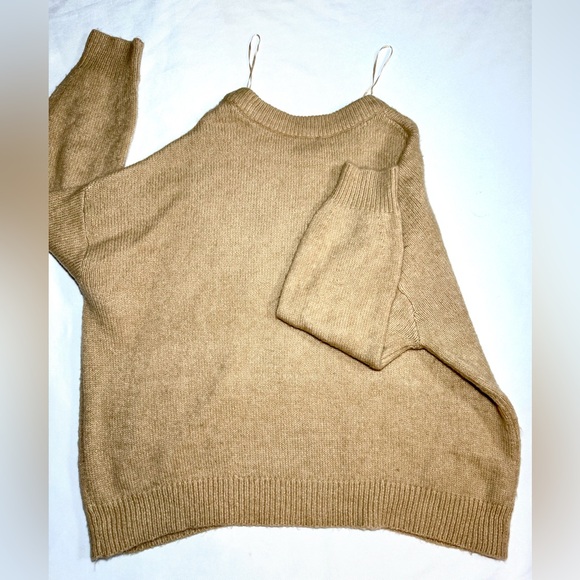 Beige Sweater Blended Wool Oversized Unisex - Picture 13 of 14